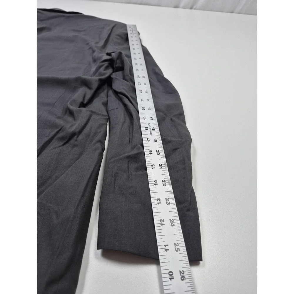 VTG Suit Mens 48 Gray Super 120s Wool 2 Piece 42x36 Business Wedding Canada NWT